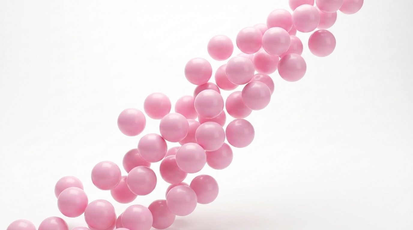 Ballenbak ballen poeder roze (70mm) 100 stuks