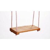 Houten schommel - 42x18 cm - gelakt - rood wit