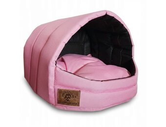 Hondenmand XS - kleine hond - box - hondemand - 39 x 40 x 34 cm - roze - hondenbed - hondebed