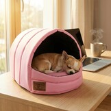 Hondenmand XS - kleine hond - box - hondemand - 39 x 40 x 34 cm - roze - hondenbed - hondebed