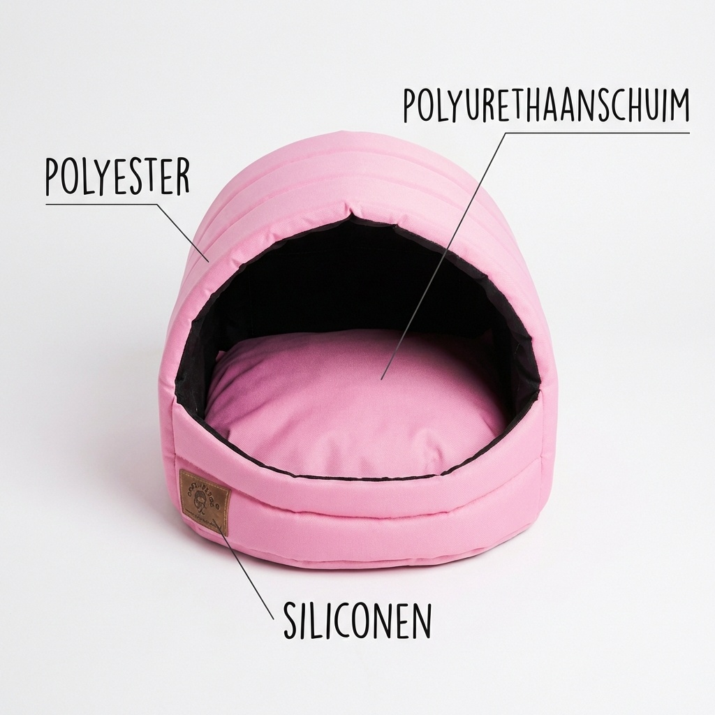 Hondenmand XS - kleine hond - box - hondemand - 39 x 40 x 34 cm - roze - hondenbed - hondebed