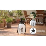 Drukspuit - onkruidspuit - gifspuit - 5 liter - wit zwart