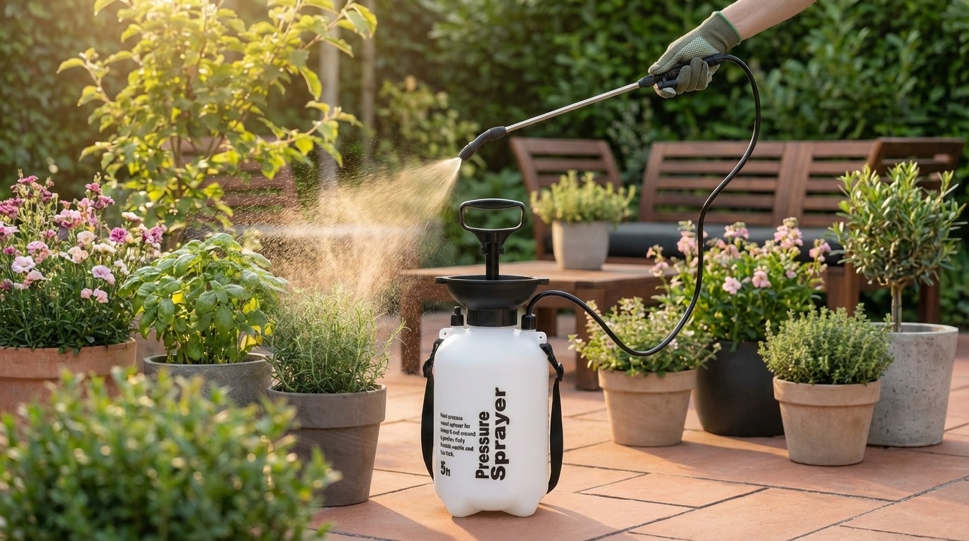 Drukspuit - onkruidspuit - gifspuit - 5 liter - wit zwart