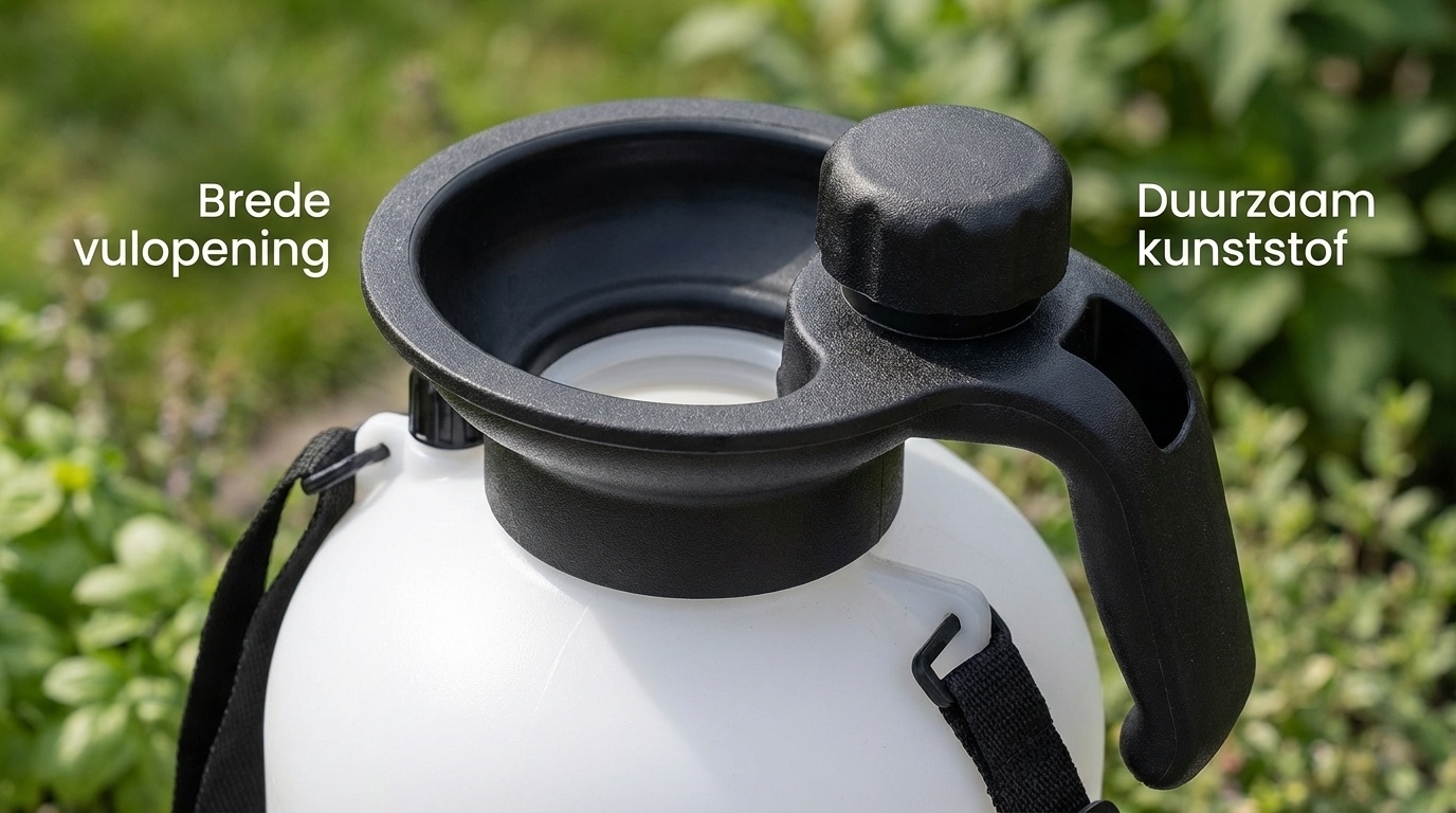 Drukspuit - onkruidspuit - gifspuit - 5 liter - wit zwart