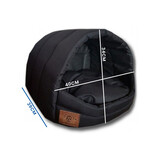 Hondenmand XS - kleine hond - box - hondemand - 39 x 40 x 34 cm - zwart - hondenbed - hondebed