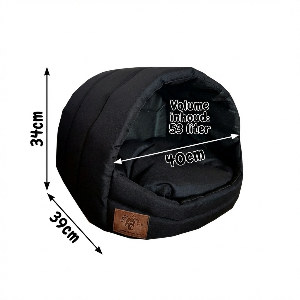 Hondenmand XS - kleine hond - box - hondemand - 39 x 40 x 34 cm - zwart - hondenbed - hondebed