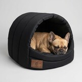 Hondenmand XS - kleine hond - box - hondemand - 39 x 40 x 34 cm - zwart - hondenbed - hondebed