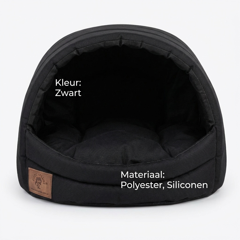 Hondenmand XS - kleine hond - box - hondemand - 39 x 40 x 34 cm - zwart - hondenbed - hondebed