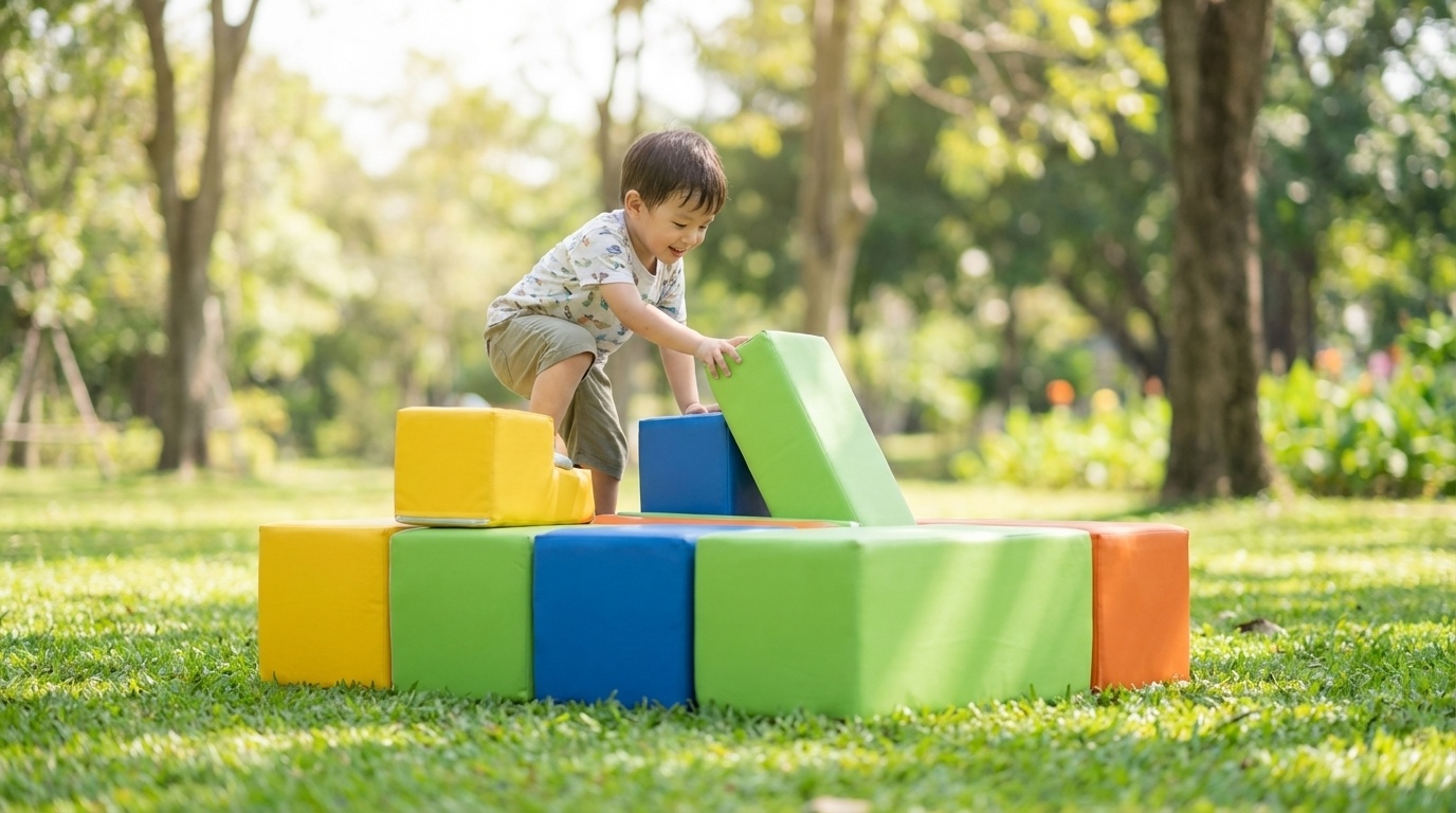 Foam blokken - soft play bouwblokken - 11 delig - multicolor