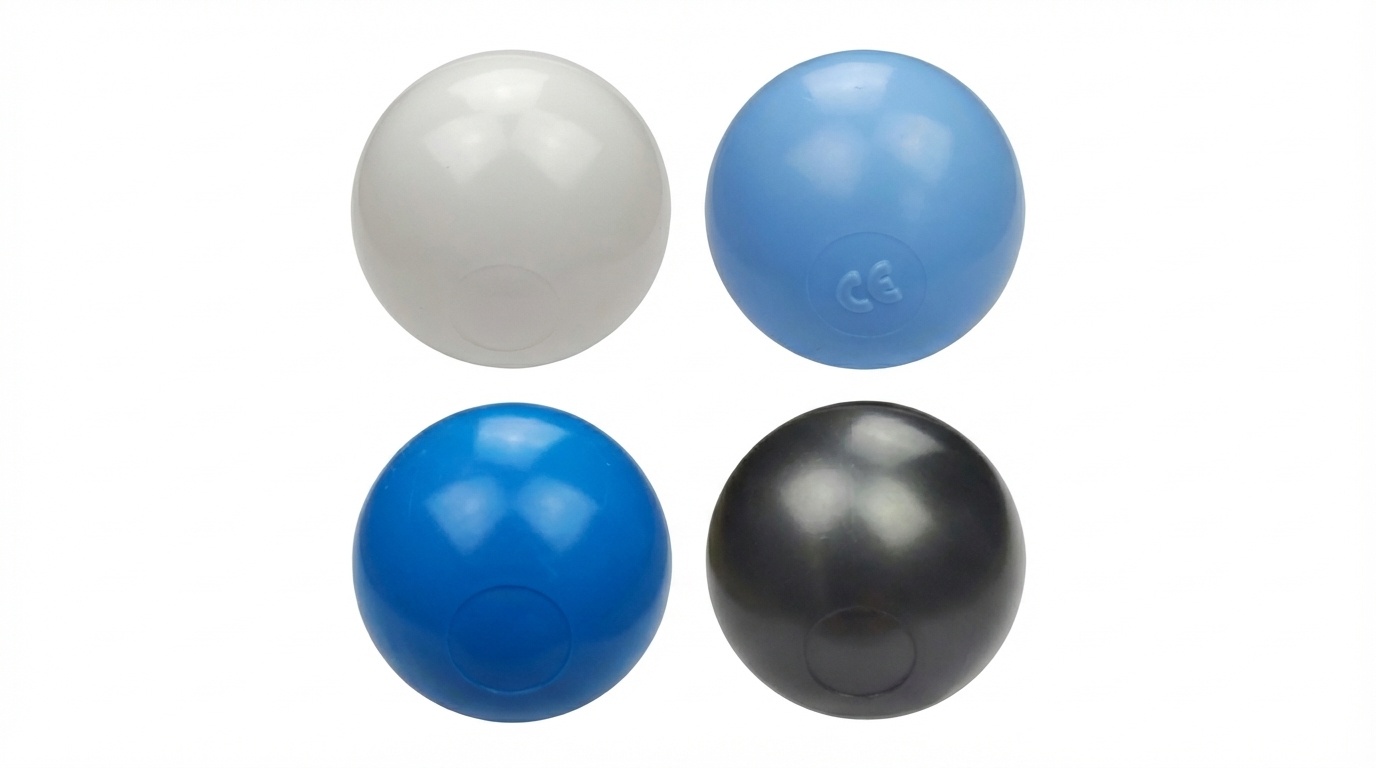 Ballenbak ballen 1000 stuks 7cm, wit, lichtblauw, grijs, blauw