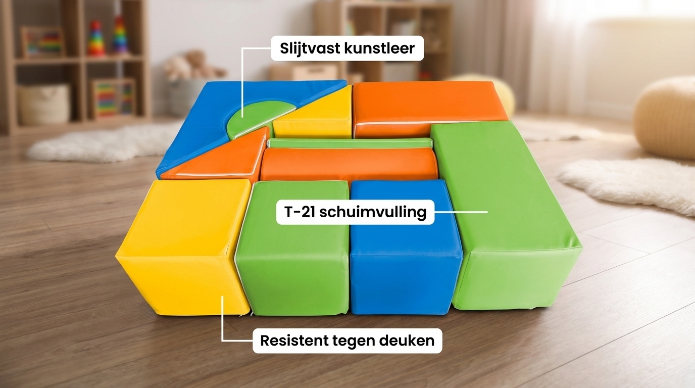 Foam blokken - soft play bouwblokken - 11 delig - multicolor