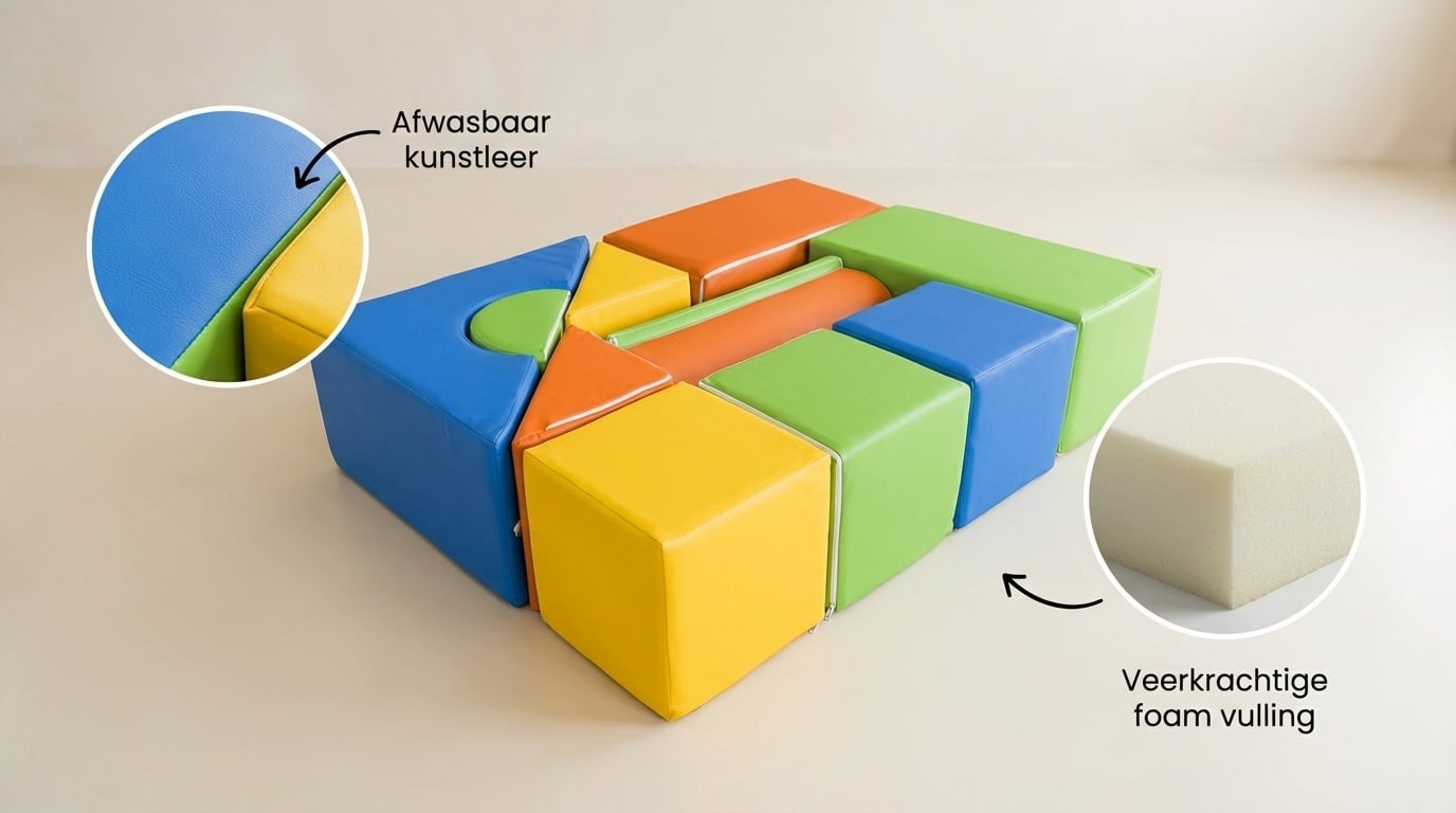 Foam blokken - soft play bouwblokken - 11 delig - multicolor