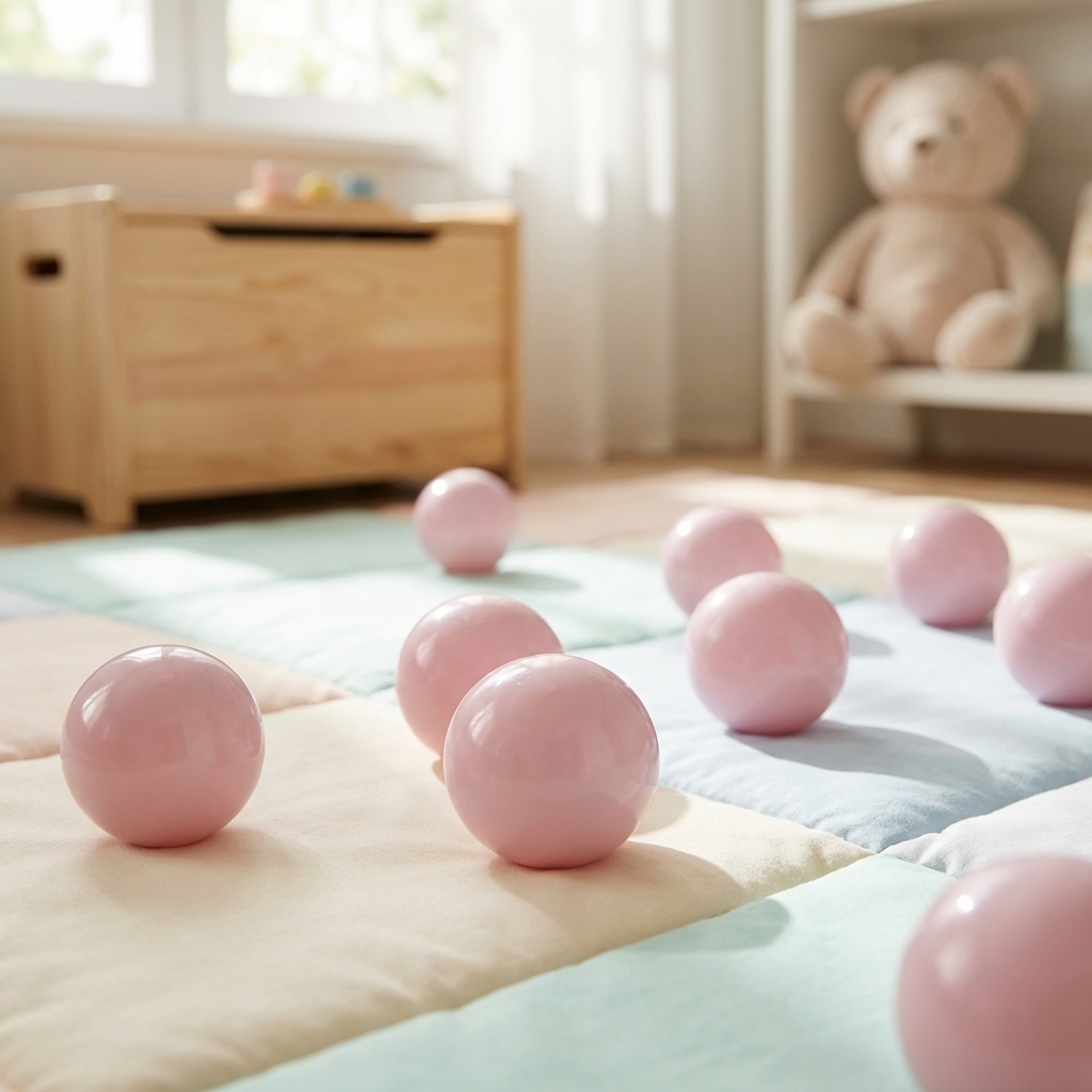 Ballenbak ballen licht roze (70mm) 100 stuks