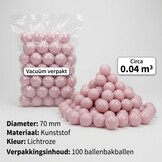 Ballenbak ballen licht roze (70mm) 100 stuks