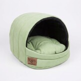 Hondenmand XS - kleine hond - box - hondemand - 39 x 40 x 34 cm - mat groen - hondenbed - hondebed