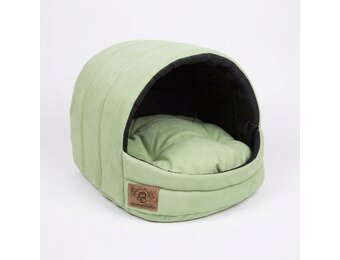 Hondenmand XS - kleine hond - box - hondemand - 39 x 40 x 34 cm - mat groen - hondenbed - hondebed