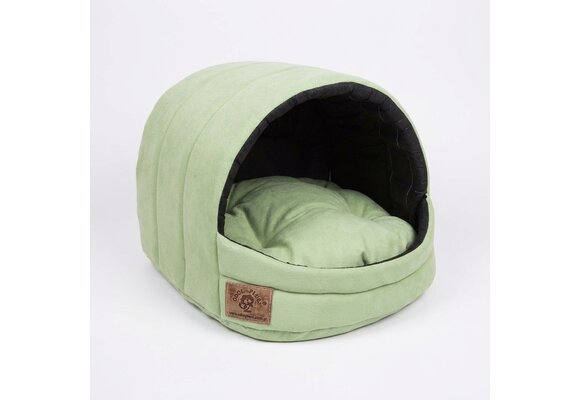 Hondenmand XS - kleine hond - box - hondemand - 39 x 40 x 34 cm - mat groen - hondenbed - hondebed