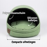 Hondenmand XS - kleine hond - box - hondemand - 39 x 40 x 34 cm - mat groen - hondenbed - hondebed