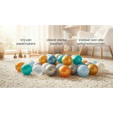 Ballenbak ballen 1000 stuks 7cm, goud, zilver, transparant, turqoise, lichtblauw
