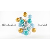 Ballenbak ballen 1000 stuks 7cm, goud, zilver, transparant, turqoise, lichtblauw