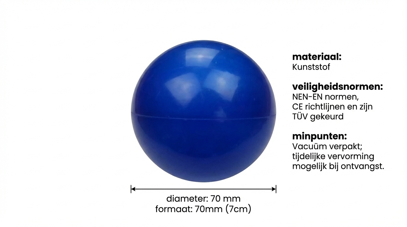 Ballenbak ballen blauw (70mm) 100 stuks