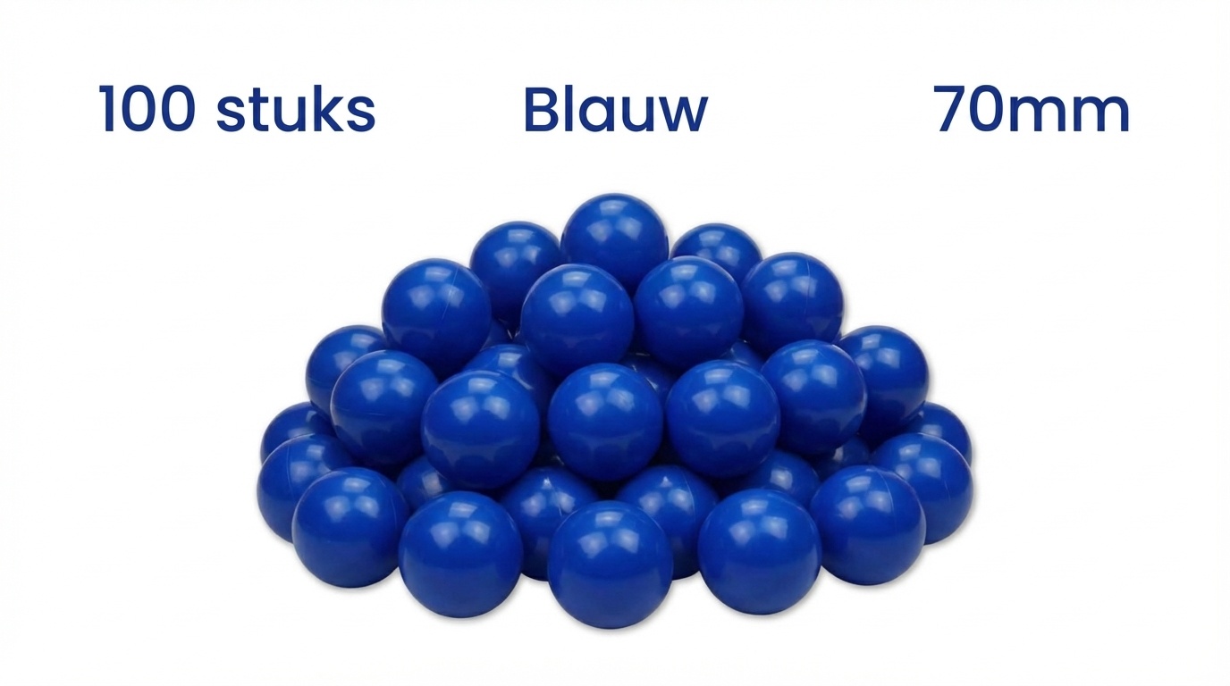 Ballenbak ballen blauw (70mm) 100 stuks
