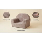 Kinderfauteuil - LINCOL - 60x40x45 cm - corduroy - roze