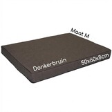 Hondenkussen - maat M - 50x60x8cm - wasbaar - donkerbruin