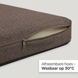 Hondenkussen - maat M - 50x60x8cm - wasbaar - donkerbruin