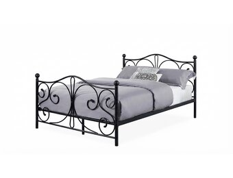Metalen bedframe met lattenbodem - 140x200 - zwart