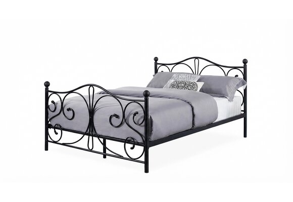 Metalen bedframe met lattenbodem - 140x200 - zwart