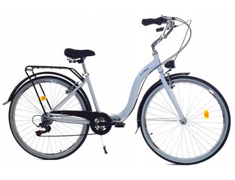 Vouwfiets - 26 inch - met 7 versnellingen - wit zwart