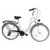 Meisjesfiets - 26 inch - met 7 versnellingen - wit zwart