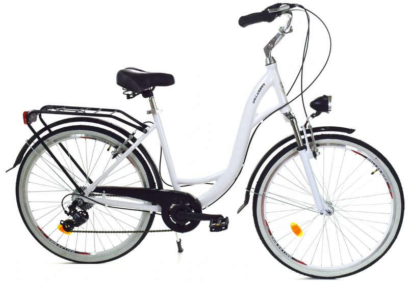 Meisjesfiets - 26 inch - met 7 versnellingen - wit zwart