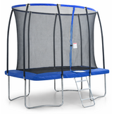 Rechthoekige trampoline - 280 x 183 cm - veiligheidsnet - blauw