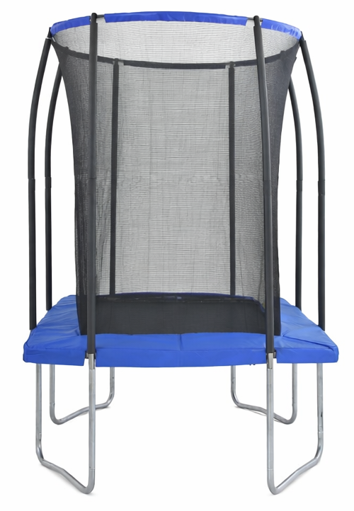Rechthoekige trampoline - 280 x 183 cm - veiligheidsnet - blauw