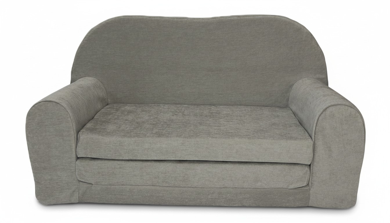 Kinderbankje uitklapbaar - mini sofa 85x60x50 cm - grijs