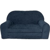 Kinderbankje uitklapbaar - mini sofa 85x60x50 cm - donkerblauw