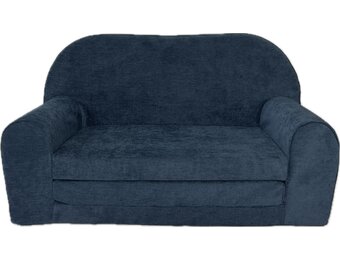 Kinderbankje uitklapbaar - mini sofa 85x60x50 cm - donkerblauw