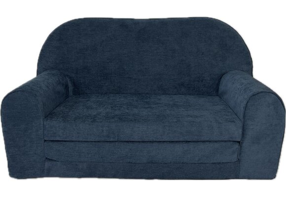 Kinderbankje uitklapbaar - mini sofa 85x60x50 cm - donkerblauw
