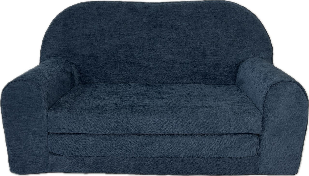 Kinderbankje uitklapbaar - mini sofa 85x60x50 cm - donkerblauw