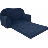 Kinderbankje uitklapbaar - mini sofa 85x60x50 cm - donkerblauw