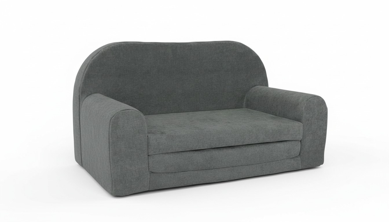 Kinderbankje uitklapbaar - mini sofa 85x60x50 cm - grijs groen