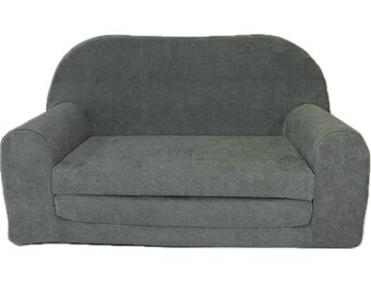 Kinderbankje uitklapbaar - mini sofa 85x60x50 cm - grijs groen