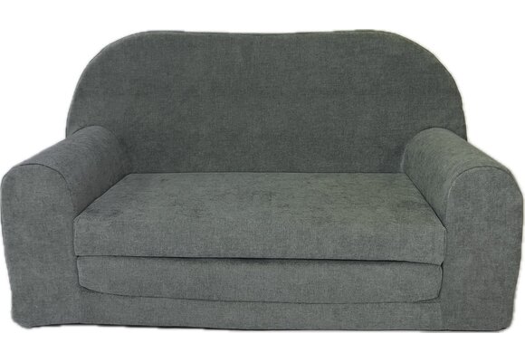 Kinderbankje uitklapbaar - mini sofa 85x60x50 cm - grijs groen