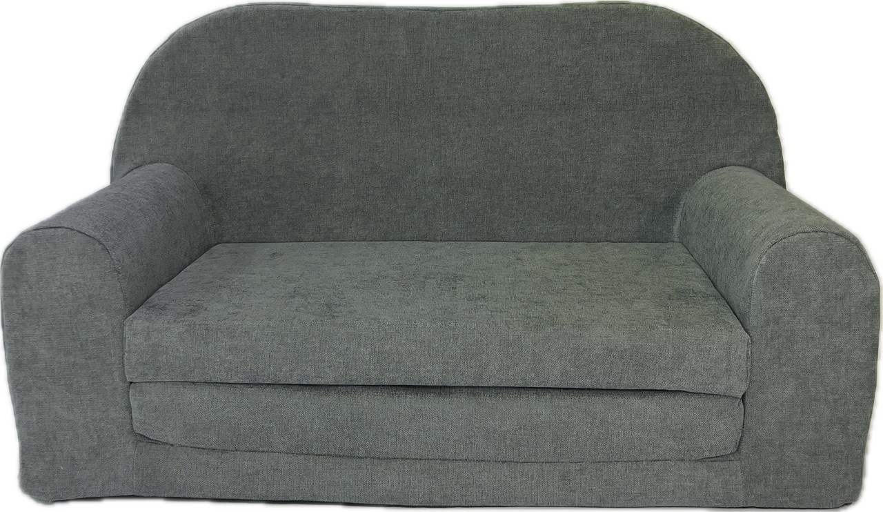Kinderbankje uitklapbaar - mini sofa 85x60x50 cm - grijs groen