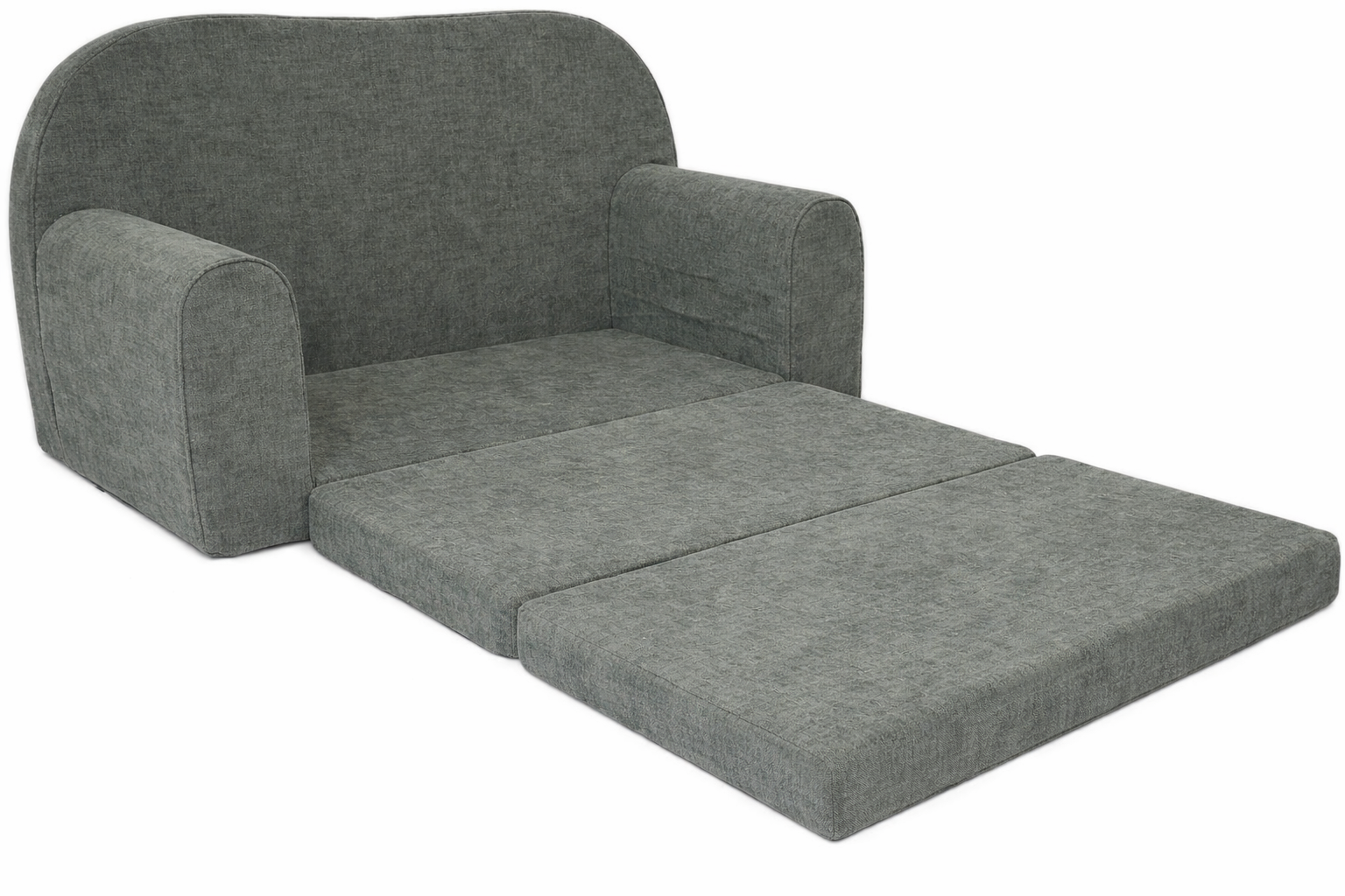 Kinderbankje uitklapbaar - mini sofa 85x60x50 cm - grijs groen