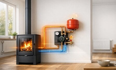 Houtkachel aansluiten op de cv: zo werkt het en wat kost het?