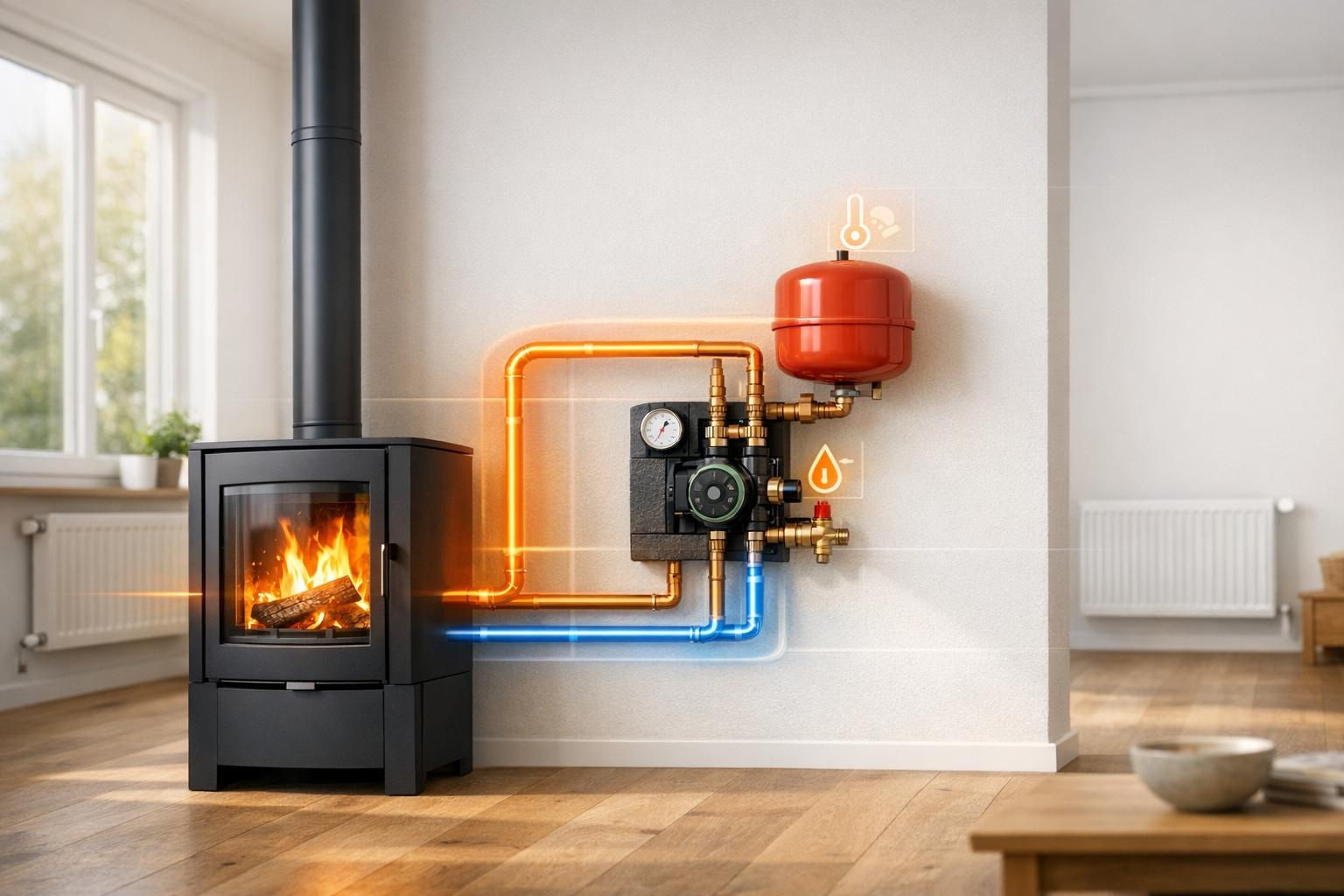 Houtkachel aansluiten op de cv: zo werkt het en wat kost het?