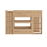 Halfhoogslaper - met bureau en kast - 90x200 cm - artisan eiken